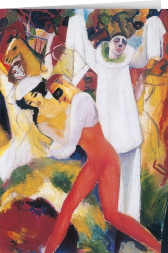 Klappkarte – August Macke - Pierrot with Dancing Couple