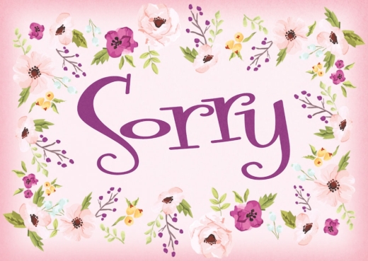 Postkarte – Sorry