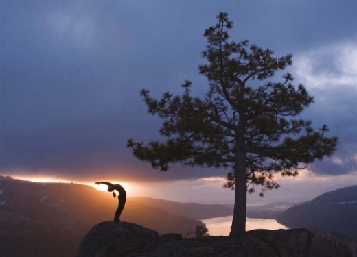 Yoga at Sunrise on Donner summit