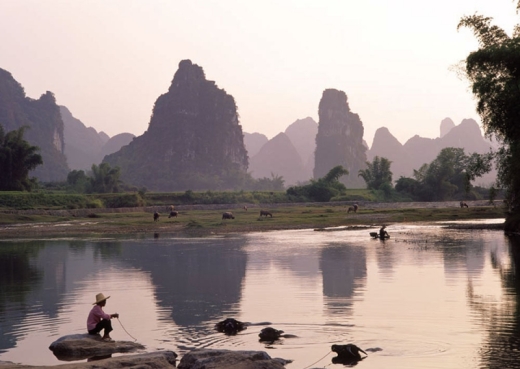 Postkarte – Sunset of Li River