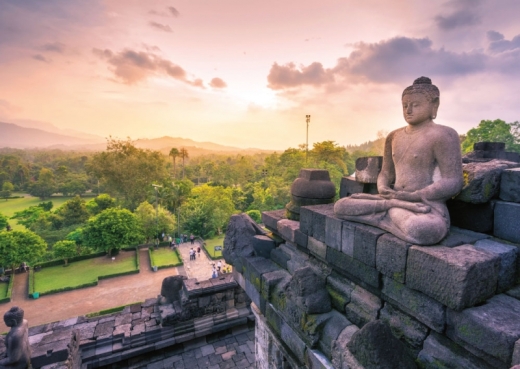 Postkarte – Borodudur - Sunrise