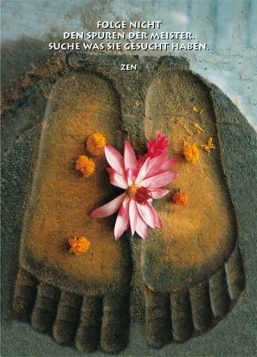 Postkarte – Buddhas Footprint in Bodha Gaya