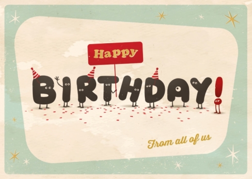 Postkarte – Happy Birthday