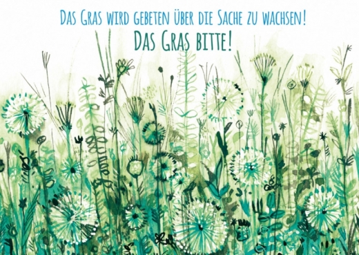 Postkarte – Das Gras bitte !