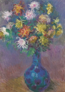 Claude Monet - Vase of chrystanthmums