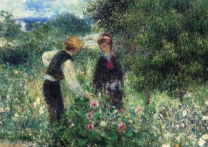 Pierre Auguste Renoir - Beim Blumenpflcken