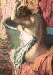 Edgar Degas - Seated bather drying herself