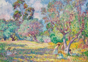 H. Lebasque - Mdchen in einer Mittelmeerlandschaft