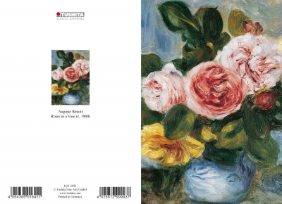 Auguste Renoir - Roses in a Vase (c. 1900)