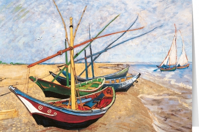 Vincent van Gogh - Fischerboote am Strand von Saintes-Maries (1888)