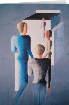 Oskar Schlemmer - Four Figures and a Cube (1928)