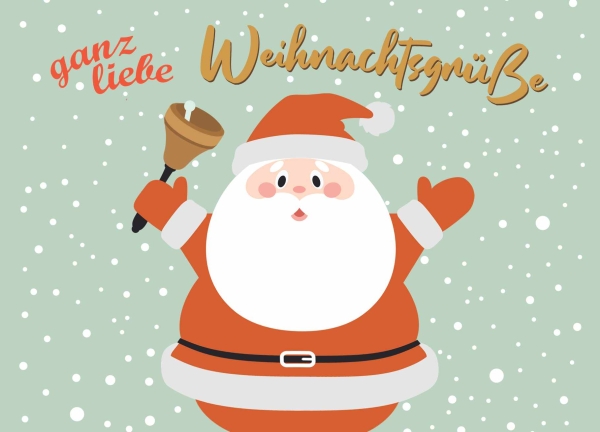 Postkarte mit Veredelung – Ganz liebe Weihnachtsgrüße