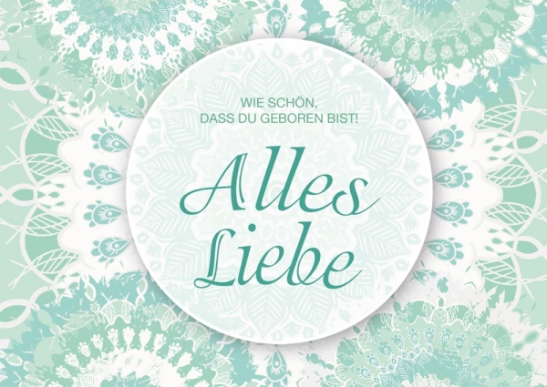 Postkarte – Alles Liebe