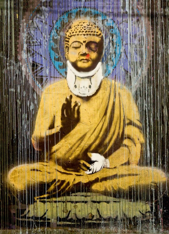 Banksy - Injured Buddha