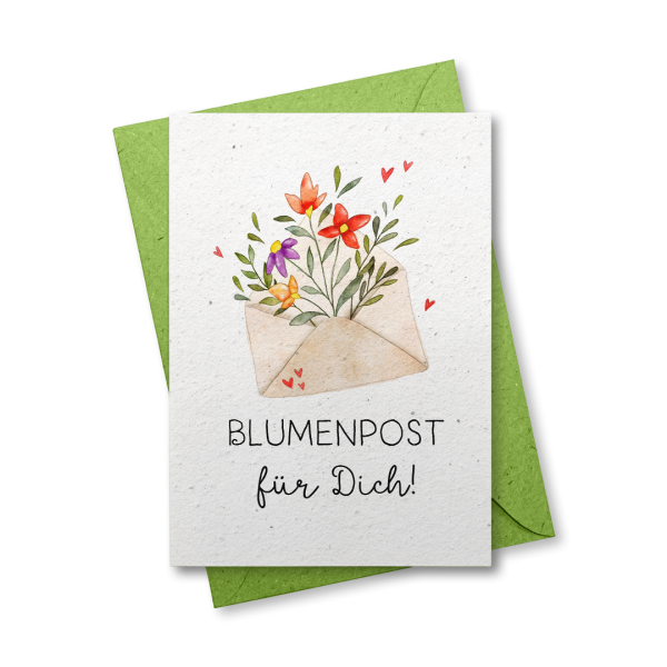 Blumenpost für Dich - Grußkarte aus Samenpapier