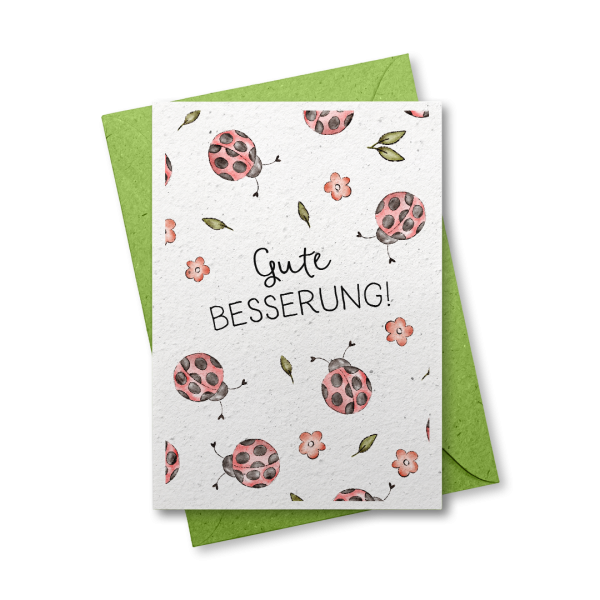 Gute Besserung - Grußkarte aus Samenpapier