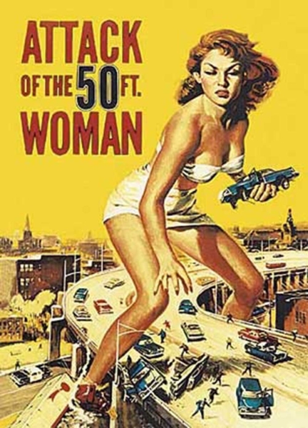 Postkarte - Attack of the 50ft. woman