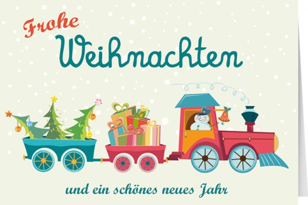 Klappkarte - Frohe Weihnachten und ein schönes neues Jahr