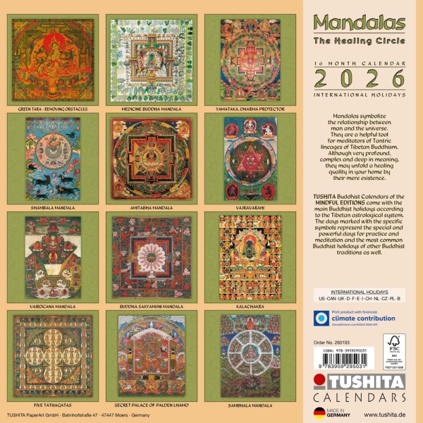Kalender 2026The Healing Mandalas