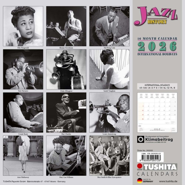 Kalender 2026Jazz History(Vorverkauf)