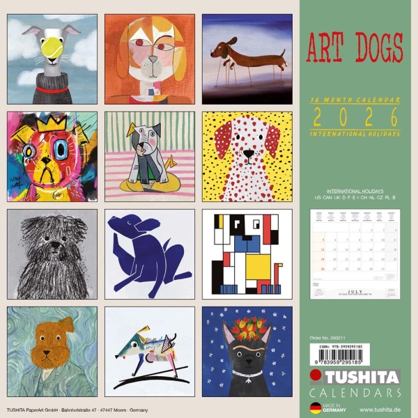 Kalender 2026Art Dogs(Vorverkauf)