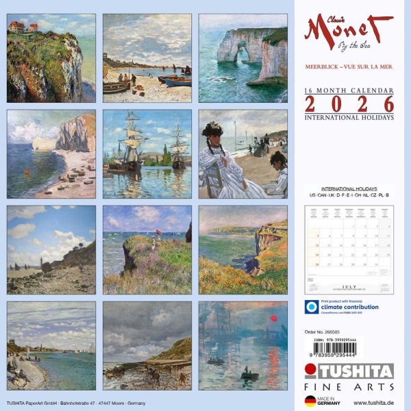 Kalender 2026Claude Monet - By the Sea(Vorverkauf)