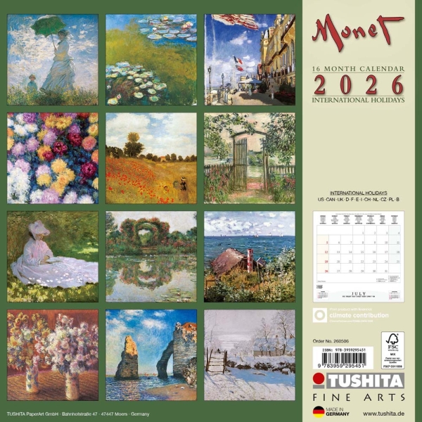 Kalender 2026Claude Monet(Vorverkauf)