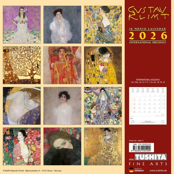 Kalender 2026Gustav Klimt -Women(Vorverkauf)