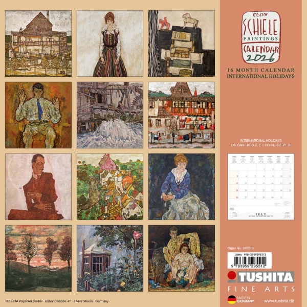 Kalender 2026Egon Schiele - Paintings(Vorverkauf)