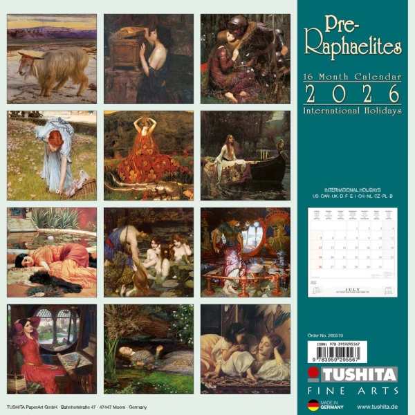 Kalender 2026Pre-Raphaelites(Vorverkauf)