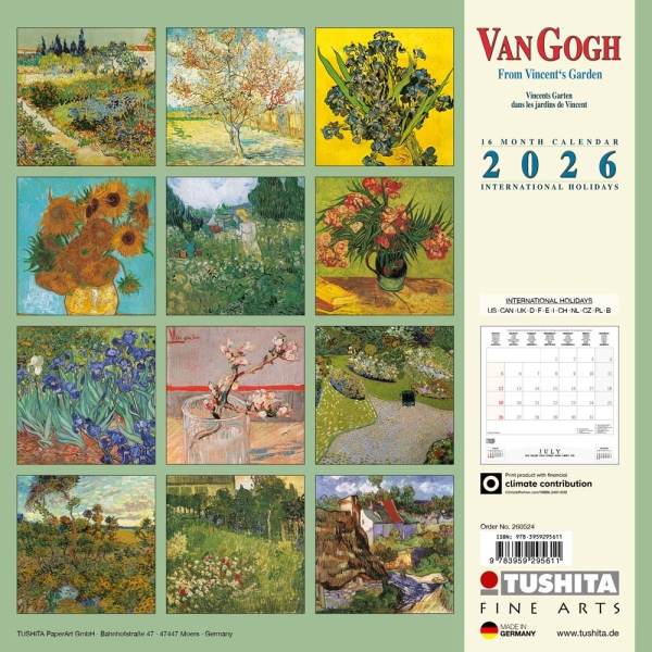 Kalender 2026van Gogh - From Vincents Garden(Vorverkauf)