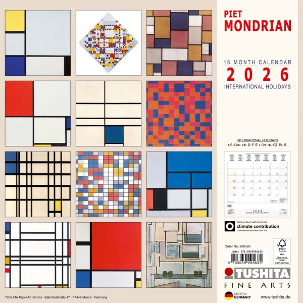 Kalender 2026Piet Mondrian(Vorverkauf)