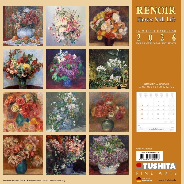 Kalender 2026Renoir - Flower still Life(Vorverkauf)