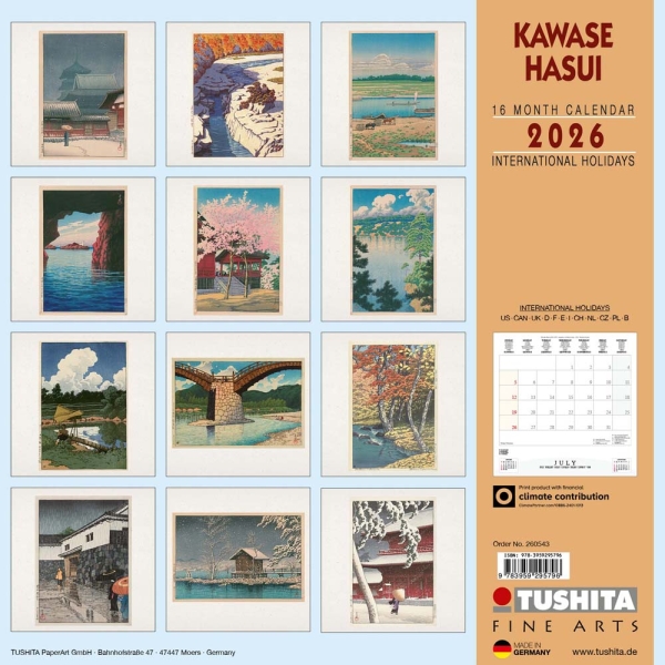 Kalender 2026Kawase Hasui(Vorverkauf)