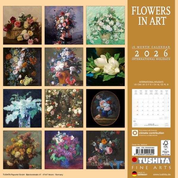 Kalender 2026Flowers in Art(Vorverkauf)