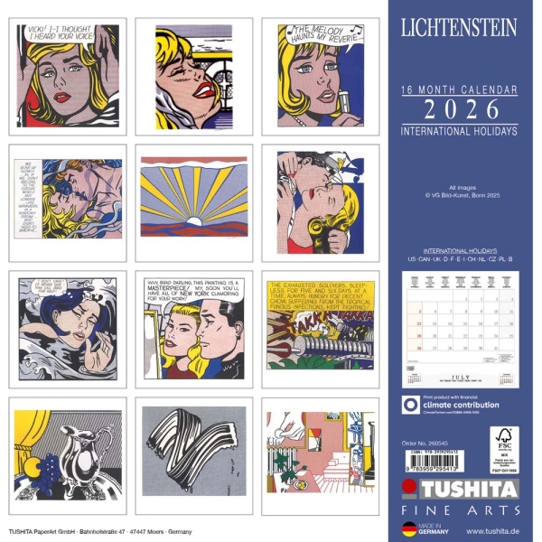 Kalender 2026Roy Lichtenstein(Vorverkauf)