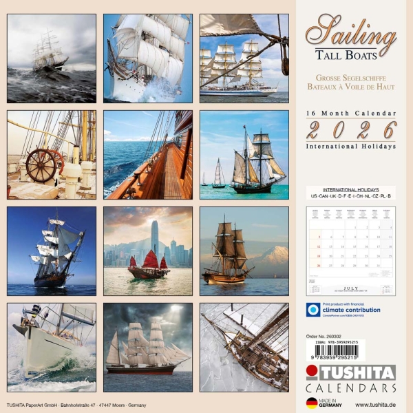 Kalender 2026Sailing Tall Boats(Vorverkauf)