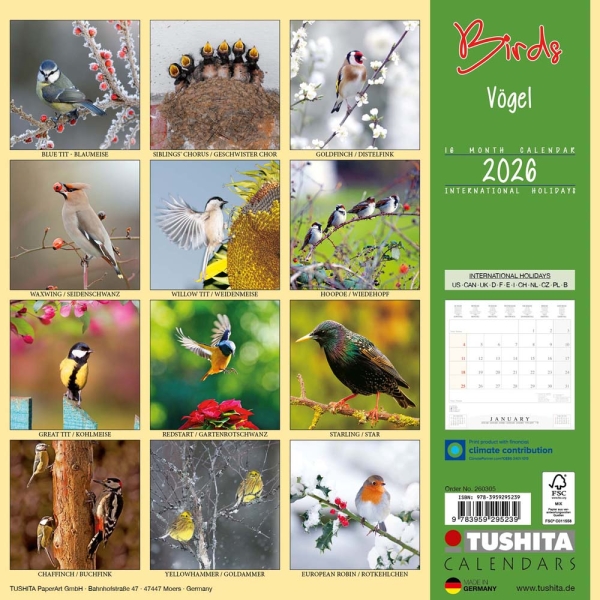 Kalender 2026Birds(Vorverkauf)