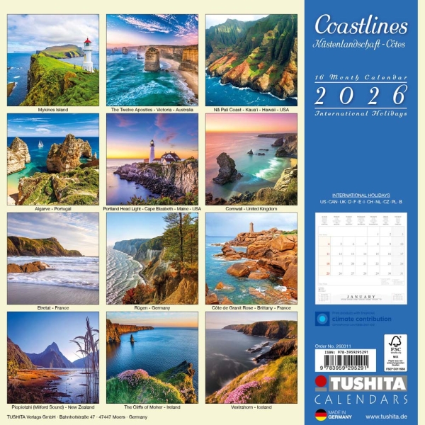 Kalender 2026Coastlines(Vorverkauf)