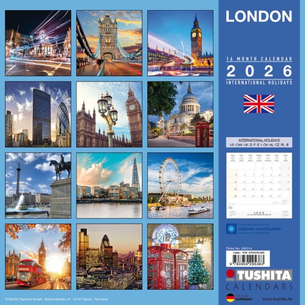 Kalender 2026London(Vorverkauf)