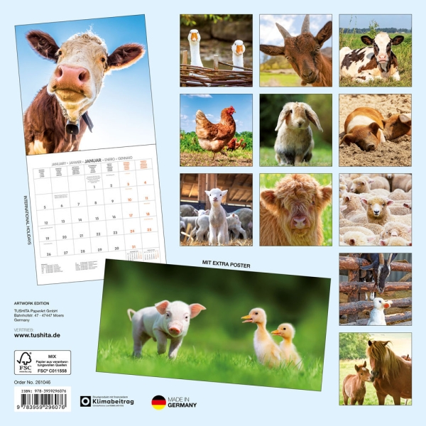 Kalender 2026Tiere vom Bauernhof