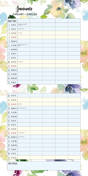 Kalender 2026Organizer / Familienplaner