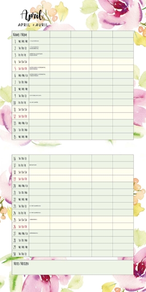 Kalender 2026Organizer / Familienplaner