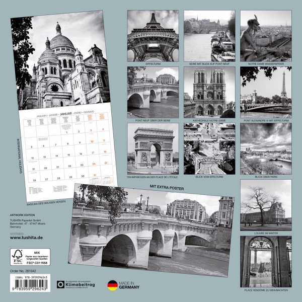 Kalender 2026Paris Retro