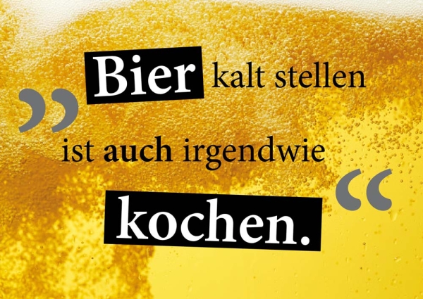 Postkarte – Bier kalt stellen ... Postkarte – Bier kalt stellen ...