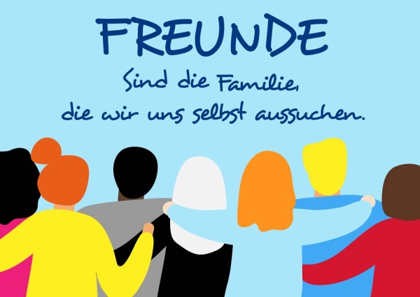 Postkarte – Freunde Postkarte – Freunde