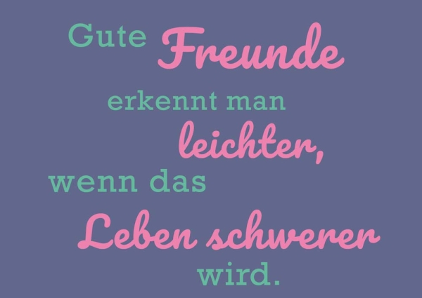 Postkarte – Gute Freunde Postkarte – Gute Freunde