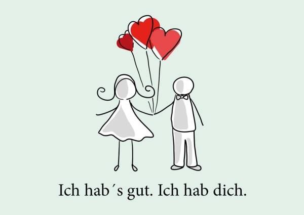 Postkarte – Ich habs gut.