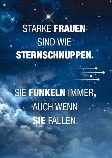 Postkarte – Starke Frauen sind wie Sternschnuppen