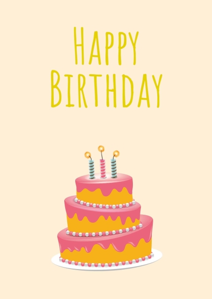 Postkarte mit Veredelung – Happy Birthday Postkarte mit Veredelung – Happy Birthday
